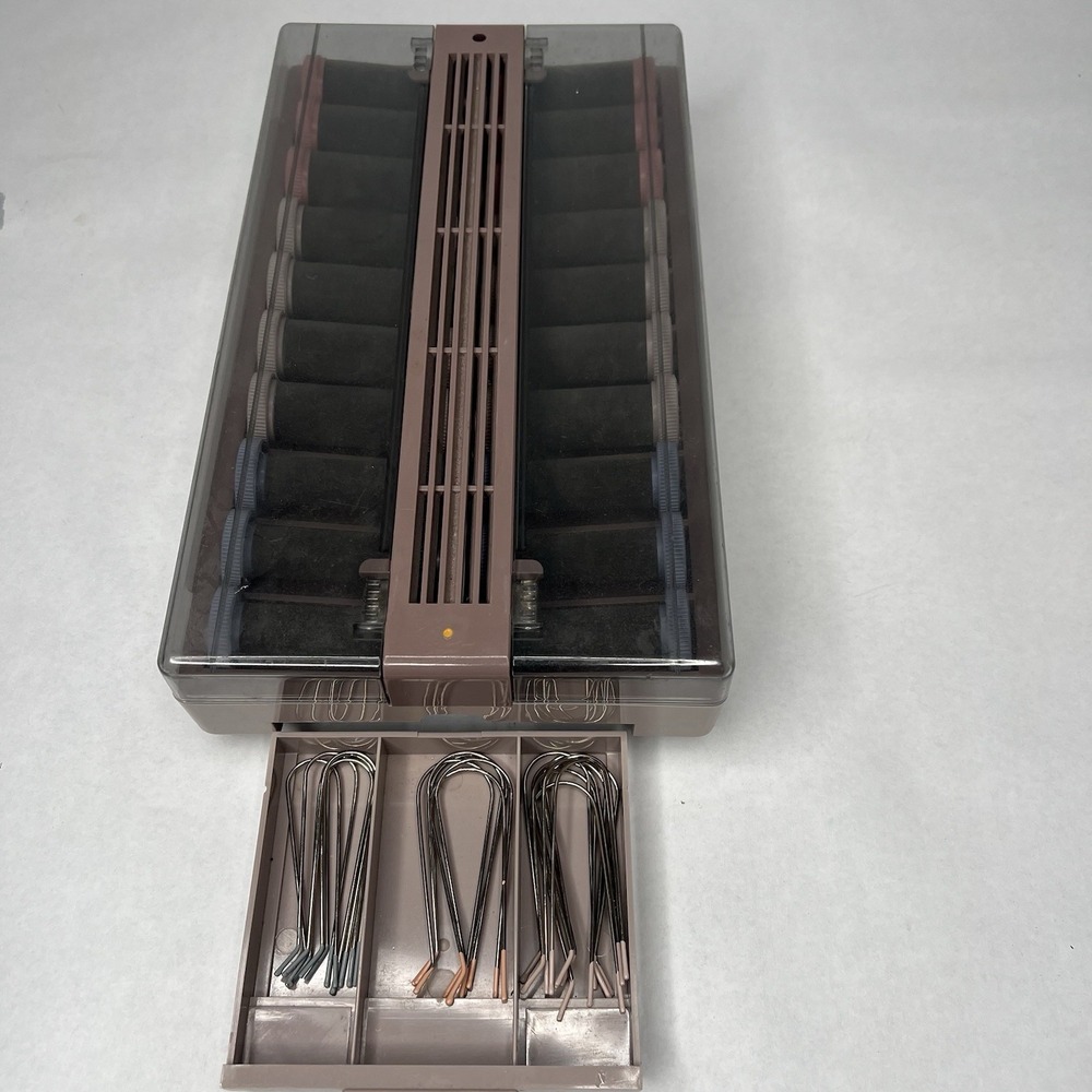 Vidal Sassoon Slimline Hairsetter Hot Curlers 20 Flocked Rollers 19 Clips VS-370 - Picture 5 of 8